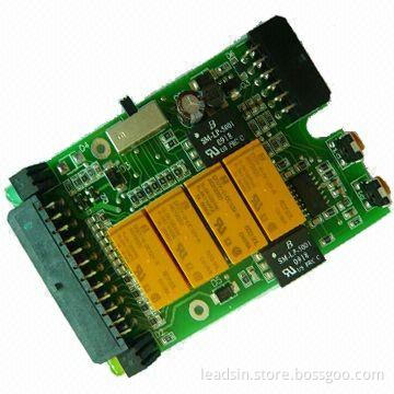 GSM Control Module with 4 Layers, FR4 Material, Green Oil and White Word